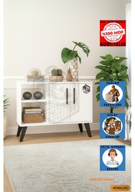 Resim Tamamı Mdf Pelin 2 Kapaklı Çok Amaçlı Konsol Salon/yemek Odası... 