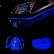 Resim Araç Araba Içi Torpido Ledi Renkli Ip Neon LED 2 Metre Mavi Neon 