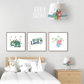 Resim Popcorn Kids Cute Dıno Konik Sarkıt Aydınlatma (Large) 