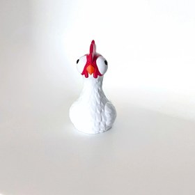 Resim Şaşkın Bakışlı Tavuk Figürü 