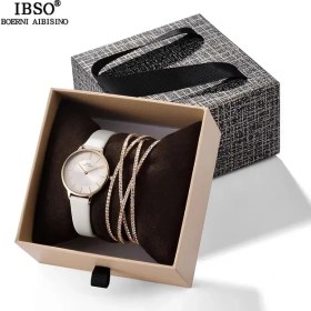 Resim Hanyang 6608WE Bileklik Ibso Kristal Bilezik Saatler Set Kadın Yüksek Kaliteli Kuvars Izle Lüks Kadın Izle Bileklik Seti Sevgililer Hediyesi Için (Yurt Dışından) 