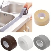 Resim 1 Rulo Mutfak Anti-küf, Su Geçirmez ve Nem Geçirmez Bant, Mutfak ve Banyo Lavabo Arası Güzel Dikiş Etiketi, Tuvalet Etiketi Şeridi, Duvar Köşe Sızdırmazlık Şeridi Bantı 