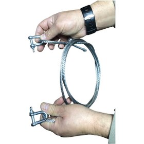 Resim Araç Çekme Halatı Çelik Çekme Halatı 6,2 Mm Kalınlık 2,5 Metre Uzunluk 