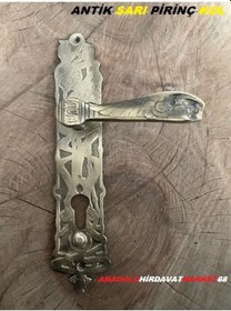 Resim Antik Kapı Kolu Pirinç Yale Antik Kapı Kolu El Yapımı Sarı Pirinç (541713055) 