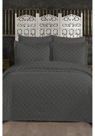 Resim Çeyizdiyarı Orya 3 Parça Pike Takımı Antrasit Antrasit 