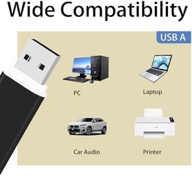 Resim USB Stick 128 GB, Memory Stick 2.0 Bellek Çubuğu USB 128G Flash Sürücü Flash Drive 128 Gbyte PC/Laptop/Notebook için (Siyah) 
