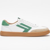 Resim Dericlub Kadın Günlük Bağcıklı Spor Ayakkabı Gerçek Deri Sandra Beyaz/yeşil 