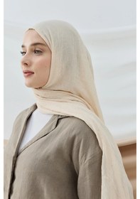 Resim Aminenesil Modakaşmir Bambu Şal İğde Renk Açık Bej 