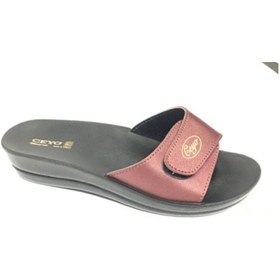 Resim Ceyo Minerva Cırtlı Anatomik Kadın Terlik Sedef Bordo 40 Çok Renkli 