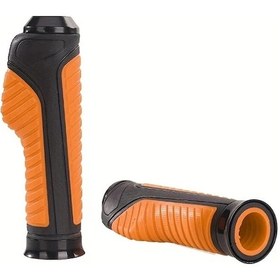 Resim Chuangyinshop Orange Bisiklet Tutacak Kılıfı Dağ Bisikleti Yumuşak Tutacak Kılıfı Çift Kilitli Kaymaz Kauçuk 