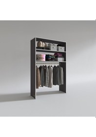 Resim Kenzlife giysi dolabı hayrettin 180*120*40 gri gardırop 