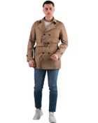 Resim Slim Fit Astarlı Baharlık Kemerli Erkek Trençkot 001 