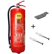 Resim Tüpaş 6kg Yangın Tüpü, Askı Aparatı, Dübel Vida 3lü Set 