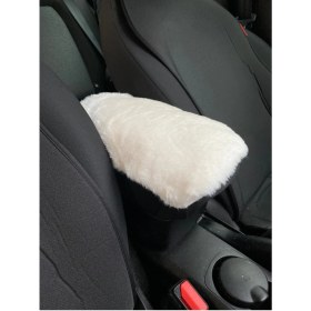 Resim Woodhub Yumuşak Peluş Kol Dayama Kolçak Minderi Beyaz 