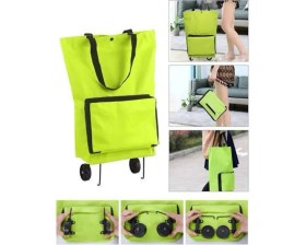 Resim Arenes Katlanabilir Tekerlekli Çantalı Çarşı Pazar Arabası Alışveriş Çantası Piknik Çantası - Lisinya 