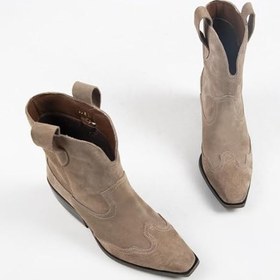 Resim Manijero Ellinor Kadın Hakiki Deri Western Vizon Bot 