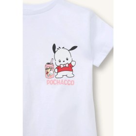 Resim DeFacto Pochacco Penye Kısa Kollu Tişört Kız Bebek H4861A526SM 