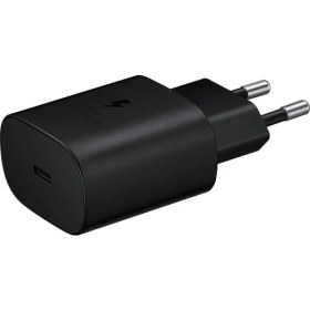 Resim Samsung Galaxy A40S Type-C Fast Şarj Adaptörü 25W Siyah (Samsung Türkiye Garantili) 