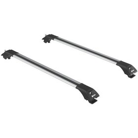 Resim Turtle Audi Uyumlu A6 Allroad C7 Tourmaline V1 Ara Atkı Gri Set 2'li 