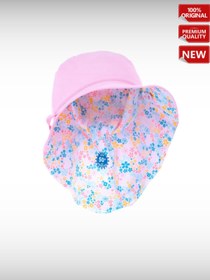 Resim OverPazar Lab Bebek Uv Korumalı Şapka - Pembe / Çiçek Baskılı 