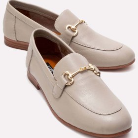 Resim Lizy Shoes Parlak Altın Metal Tokalı Kadın Ayakkabı 