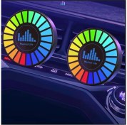 Resim Hevolt Rgb Ses ve Müziğe Duyarlı Ritim Animasyonlu Ekolayzer Araç Içi Kokulu Şarjlı LED Işık 