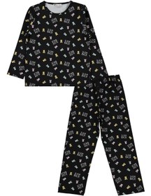 Resim Civil Girls Dont Look Back Baskılı 6-9 Yaş Pijama Takımı - Siyah - Siyah / 9-10 Yaş 