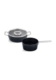 Resim Fissler 3 Parça Adamant Tencere Seti Cam Kapak Fs15612502000 Siyah 