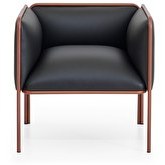 Resim Hunt Mobilya Hando Siyah Deri Tekli Ofis Kanepesi 