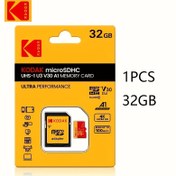 Resim Kodak 1 adet Micro SD Kart TF Hafıza Kartı Adaptör ile 32GB HC 64GB 128GB Hafıza KartıXC Hafıza Kartı C10 A1 TF Flash Kartı Cartao De Memoria 