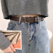 Resim Kadın Kot Kemer - Klasik Günlük ve Resmi Kullanım İçin, Pantolonlar, Etekler ile Uyumlu - Her Gün ve Özel Günlerde Kullanıma Uygun - Şık Aksesuar, Dekoratif Toka, Retro Tasarım, Yüksek Kalite Ofis Giyimi 