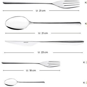 Resim Emsan Bello 30 Parça 6 Kişilik Çatal Kaşık Bıçak Takımı Gümüş 