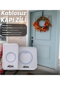 Resim Kablosuz Su Geçirmez Kapı Zili Beyaz 