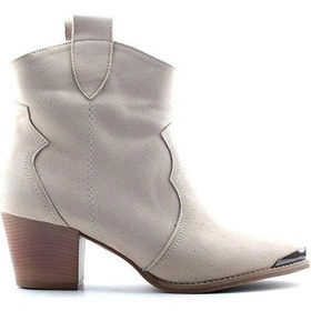 Resim Pinecone 403 Kadın Canvas Topuklu Bot Nubuk Bej Bej Nubuk 