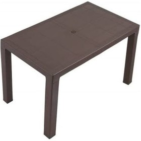 Resim Buyukarısoy Mandella Elit 70X120 Rattan Efektli Masa Bahçe Balkon Masası Kahverengi 