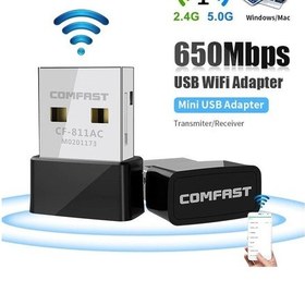 Resim Schulzz Comfast 650 Mbps USB Mini Wi-Fi Adaptörü Rtl811 5Ghz Kablo 
