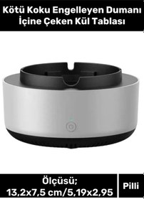 Resim Özel Tasarım Şık Dekoratif Yıkanabilir Pilli Kötü Koku Engelleyen Dumanı İçine Çeken Kül Tablası 