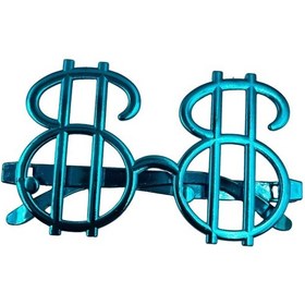 Resim Parti Gözlük Plastik Camsız Dolar Temalı Mavi 14x6 Cm Tüm Yaşlar 