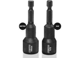 Resim 10250A Manyetik Altıgen Somun Anahtarı Master Kit, Cr-V Çelik, 6,35 mm Hızlı Değiştirme Altıgen Şaft, Sae ve Metrik, 12 Parçalı Set 