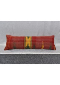 Resim Zehra Abla Halı Yeni El Dokuma Dekoratif Lumbar Kilim Kırlent Yastık Kılıfı 6688 Çok Renkli 