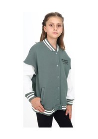 Resim Toontoy Kız Çocuk Nakışlı Kolej Hırka Yeşil 