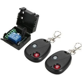 Resim 433mhz Rf Uzaktan Kumanda Seti - 10a Röle Alıcı + 2 Adet Verici Kumanda 