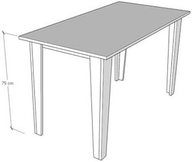 Resim ASRA TREND YM-01 Beyaz Yemek Masası 135x69 cm -%100 MDFLAM, 4-6 Kişilik Minimalist Modern Salon & Mutfak Masası 