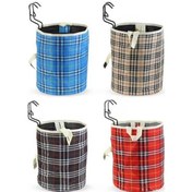 Resim Sones Bisiklet Sepeti Kumaş Asılı Sepet Katlanır Bisiklet Sepeti Mavi Kare Mavi 