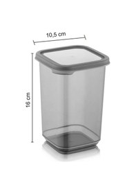 Resim Meleni Home 12'li Etiketli Büyük Boy Baharatlık Seti - Kapaklı Kare Baharat Takımı Saklama Kabı 12x1100 Ml 