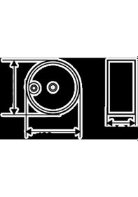 Resim Eva Banyo Lena E-4043S Tezgah Üstü Porselen Lavabo 