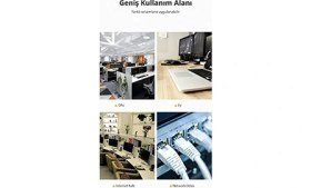 Resim TeknoKapsül Cat6 Saf Bakır Metal Konnektör Ethernet Kablosu Siyah 10 Metre 