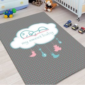 Resim Halıportalı Üç Boyutlu Kaymaz Taban Çocuk Odası Halısı I-B-452 Turkuaz 