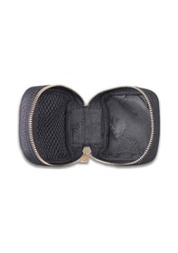 Resim Guard Apple Uyumlu AirPods Kulaklık Kılıfı Siyah Fermuarlı Hakiki Deri Mini Aksesuar Çantası Siyah 