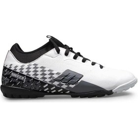 Resim M.p. 231-1138 Gr 36-39 Beyaz-siyah Çoraplı Halı Saha Futbol Ayakkabı - 36 Beyaz 